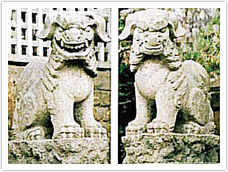 室蘭八幡宮　神前唐獅子